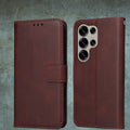 Samsung Galaxy S25 Ultra Case Wallet Leather  Phone Cover, s25ultra   غلاف انيق سامسونج