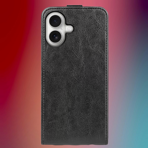 iPhone 17 Case with Card Slots Vertical Flip Leather Phone Cover, غلاف ايفون 17 جلد فاخر